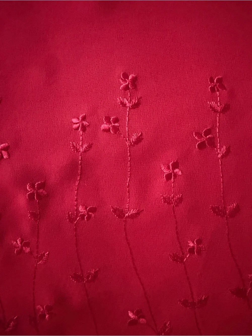 Alfani Red Sleeveless Embroidered Camisole